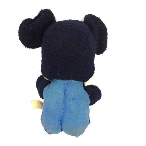 Vintage Mickey Mouse Plush Toy 16 inch Blue Jumpsuit By Walt Disney Productions - Picture 4 of 9